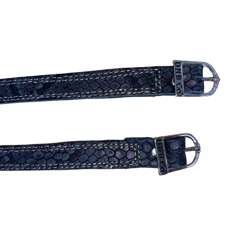 DeNiro Spur Straps  Regal Black with Contrasting Stitching-1